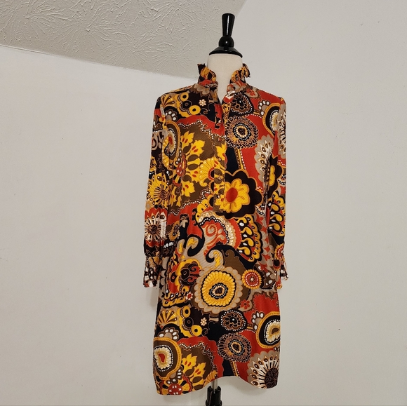 J. Crew Silk San Remo Print Shirt Dress - Picture 4 of 10